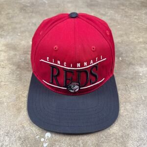 Vintage Cincinnati Reds Hat American Needle‎ Snapback Red Black OSFM